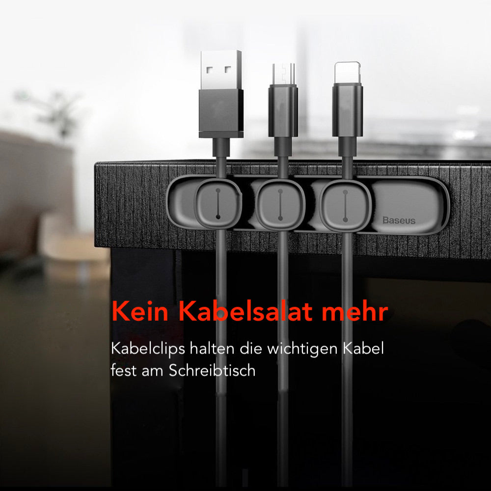 Kabelclip Kabelmanagement magnetisch im Einsatz