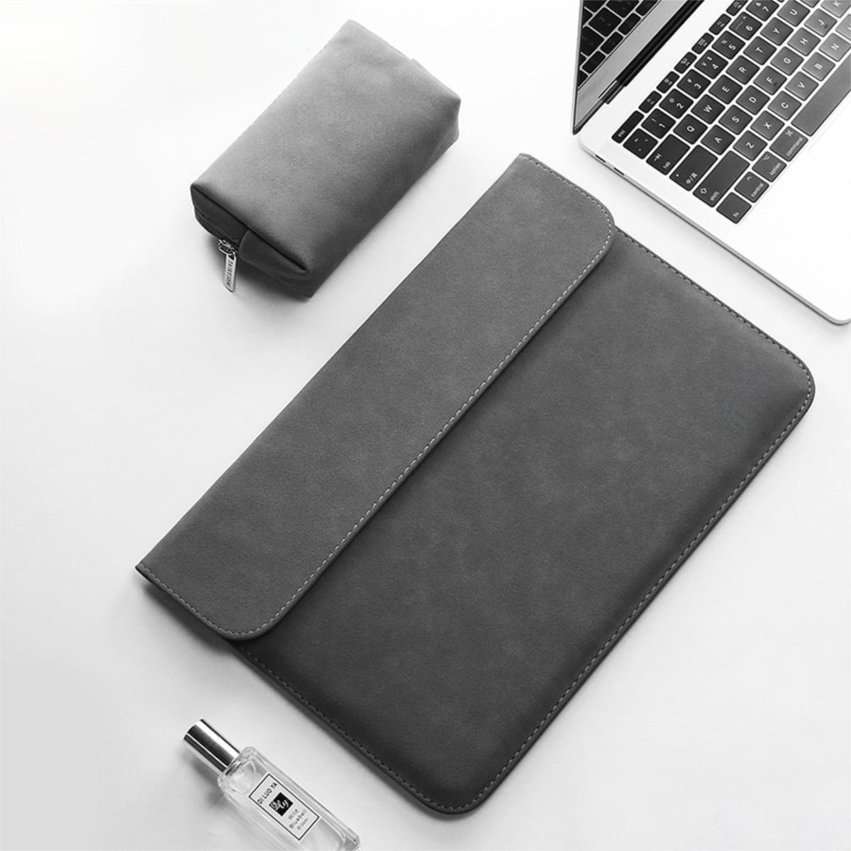 MAGCASE Macbook Draufsicht Dunkelgrau Laptophülle Notebook Tasche